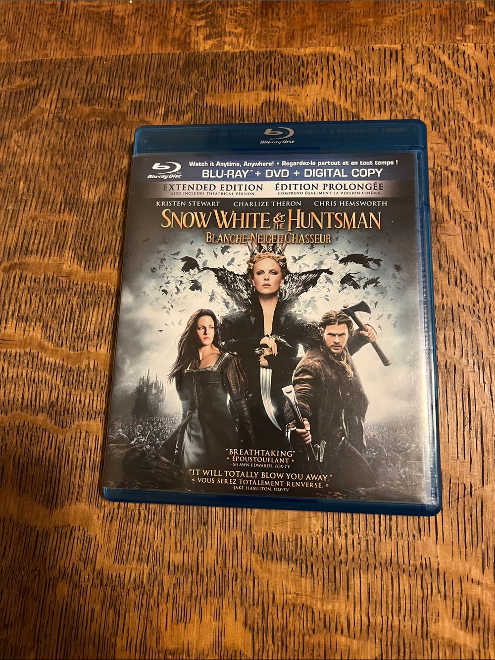 Snow White & The Huntsman Movie Blu-ray DVD Fantasy Fairy Tale Film